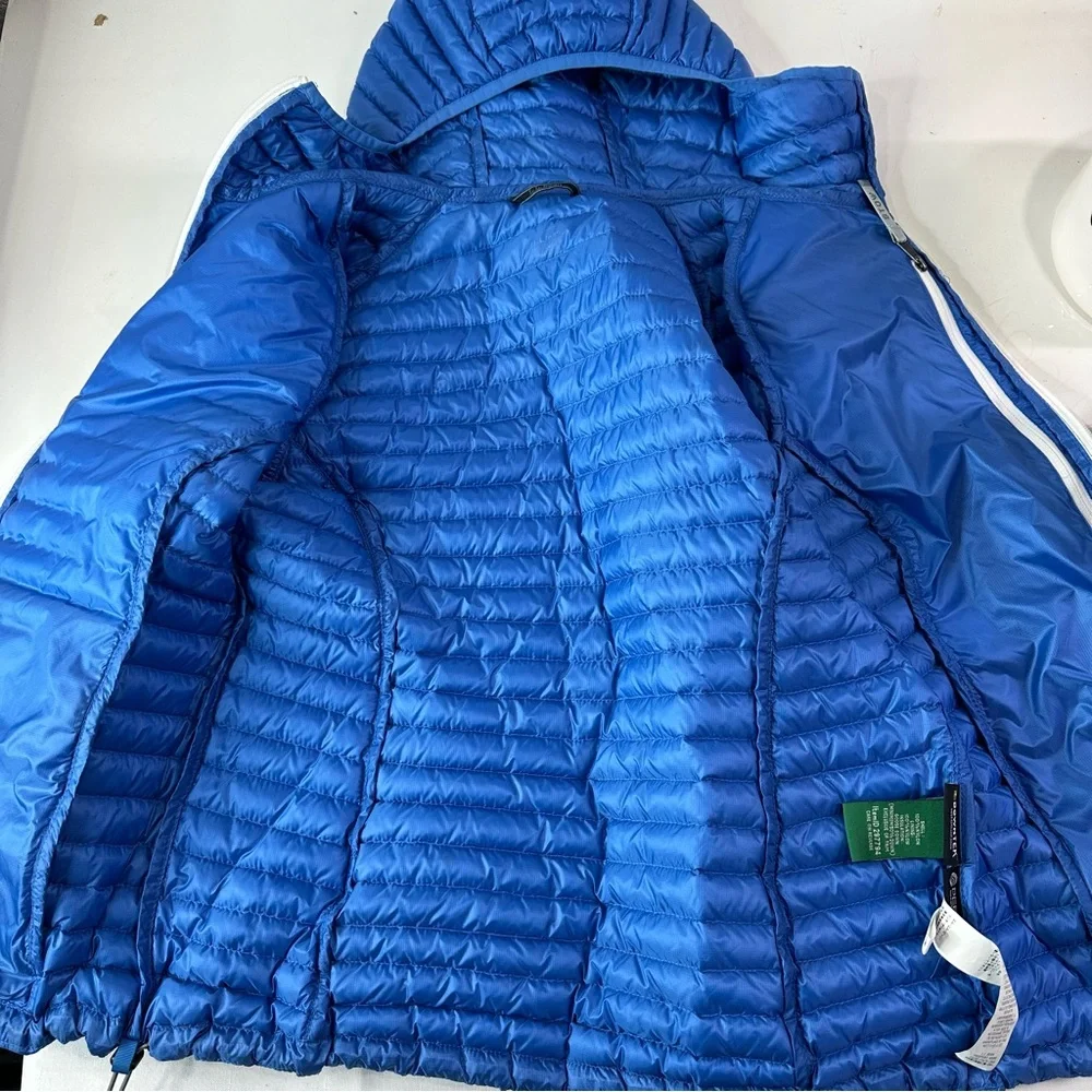 L.L.BEAN jacket women’s ultralight 850 DOWN HOODED SWEATER JACKET BLUE zip M